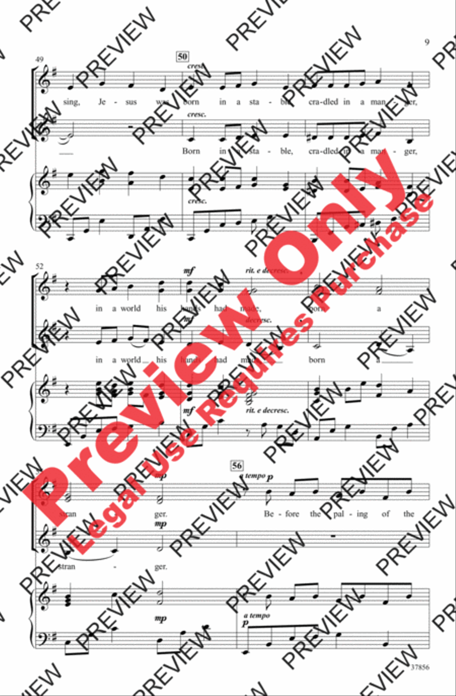 Born a Stranger Women's Choir scores gallery preview page 9