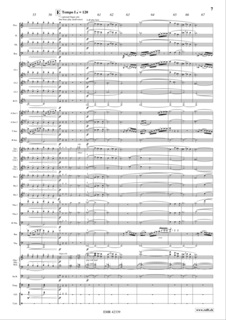 Festive Prelude Concert Band scores gallery preview page 7