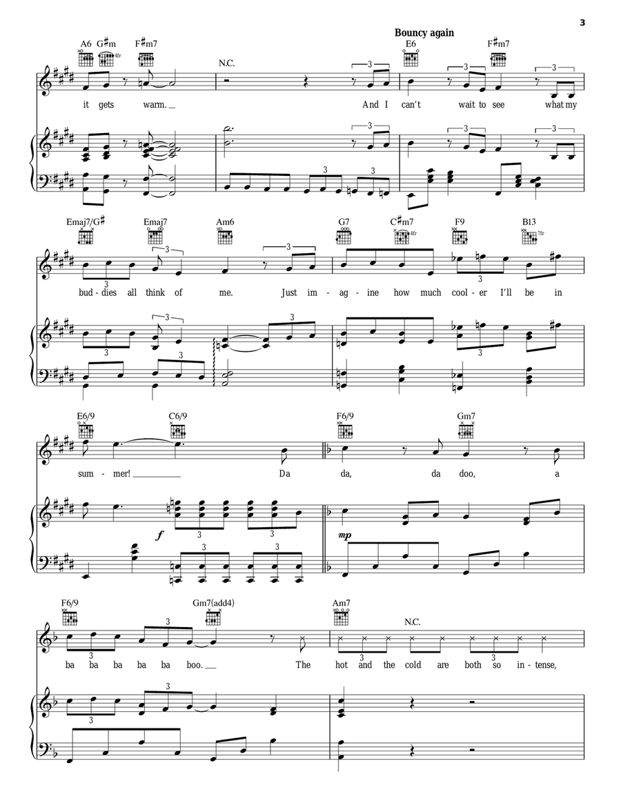 In Summer (from Frozen) Guitar scores gallery preview page 3