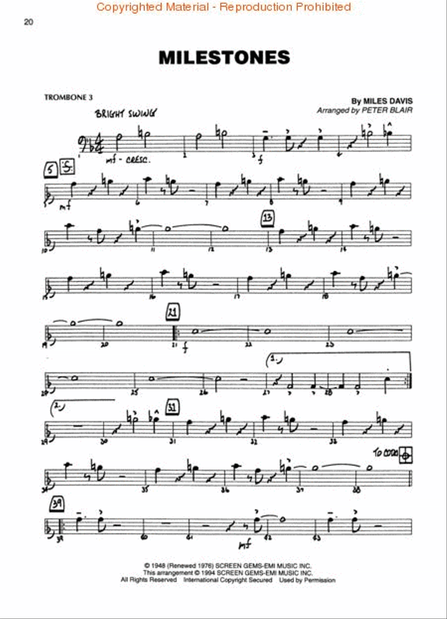 Easy Jazz Favorites – Trombone 3 Jazz Ensemble scores gallery preview page 2