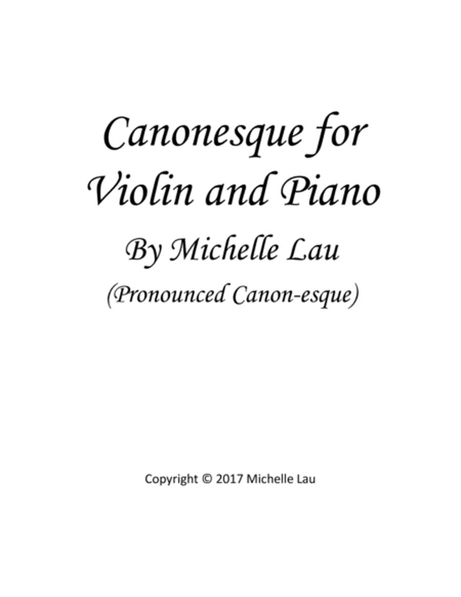 Canonesque for Violin and Piano image number null