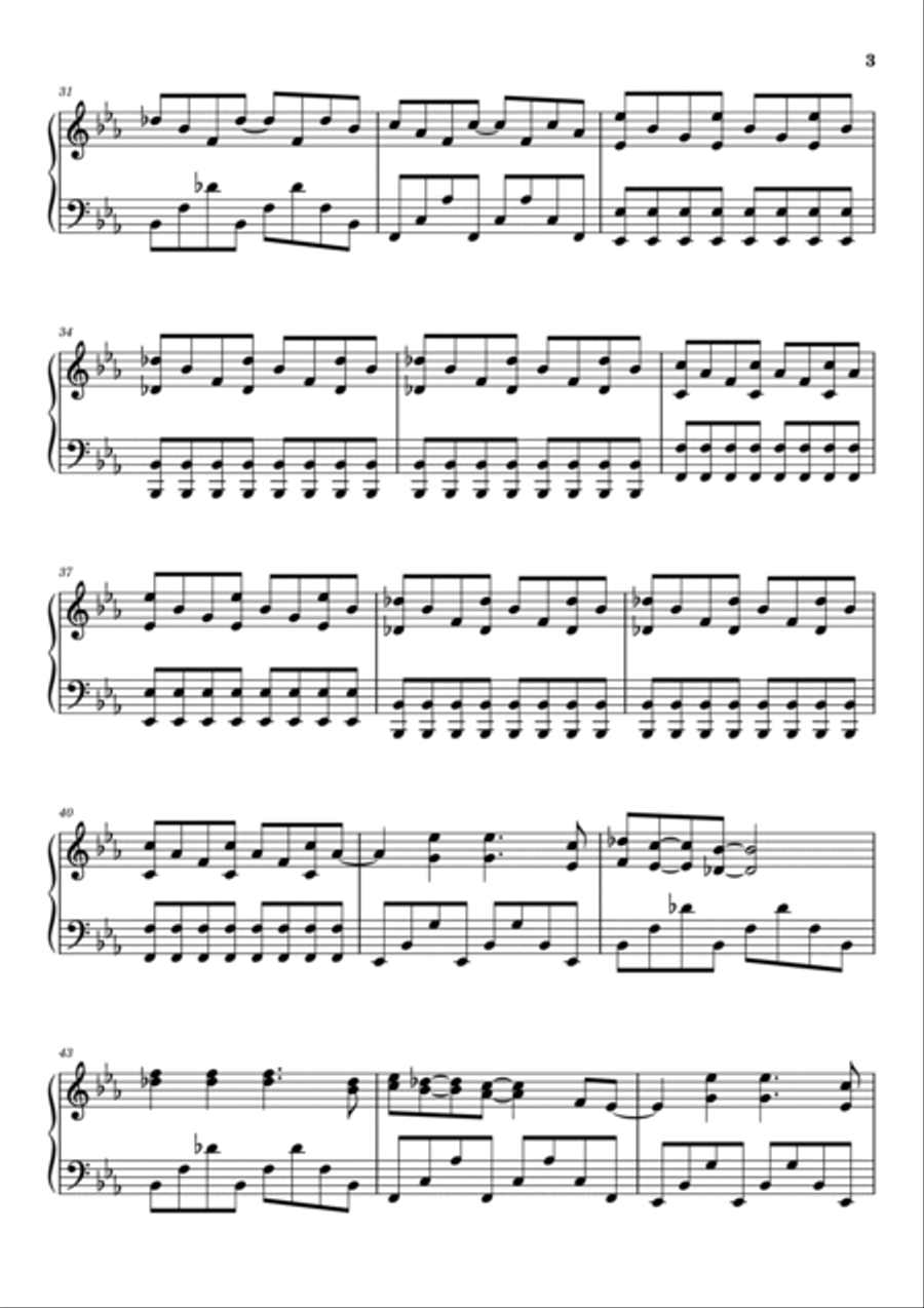 Clocks Piano Solo scores gallery preview page 3