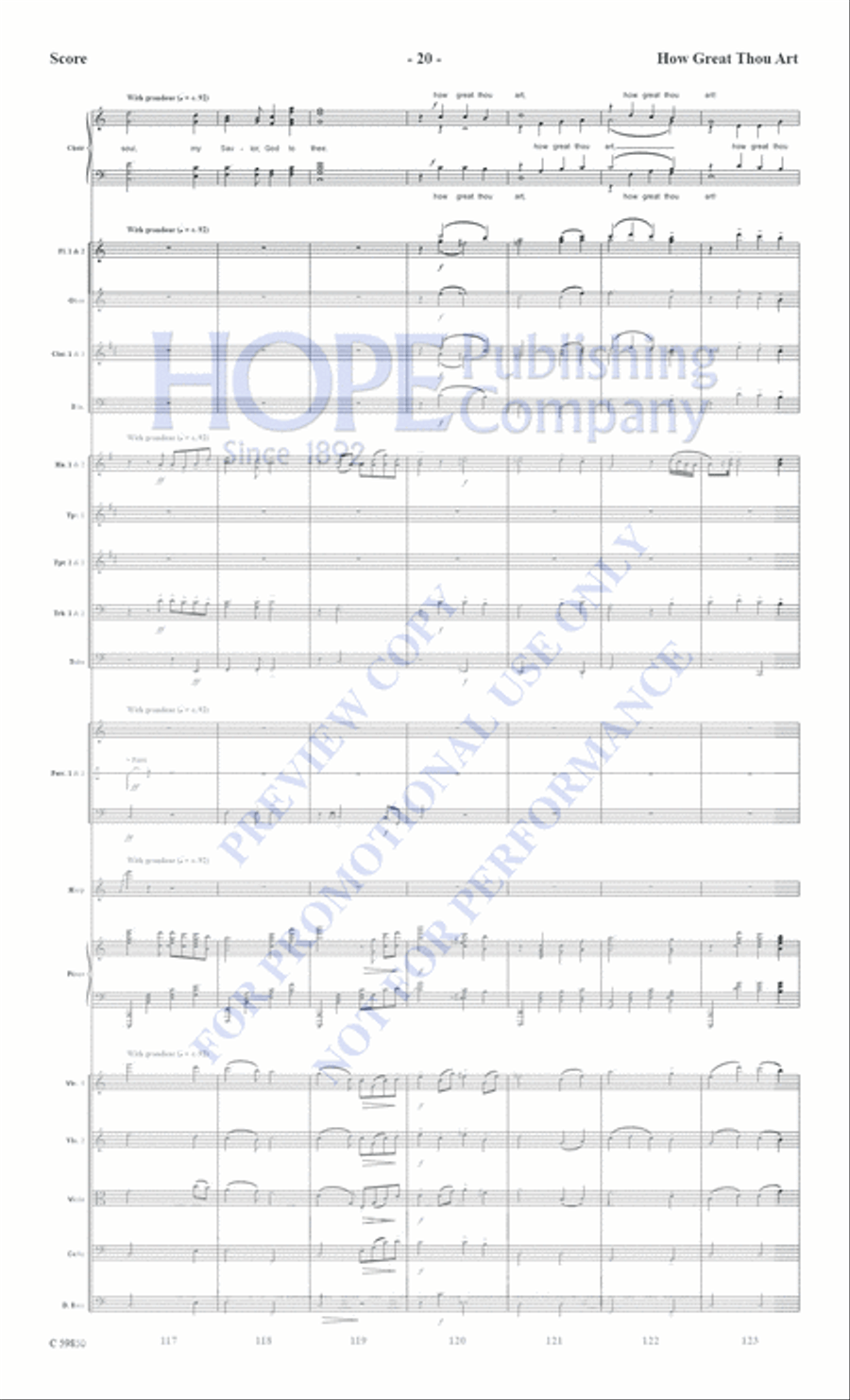 How Great Thou Art Choir scores gallery preview page 21