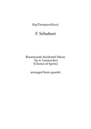 Book cover for Schubert: Rosamunde Incidental Music D797 No.4. Geisterchor (Chorus of Sprits) - horn quartet