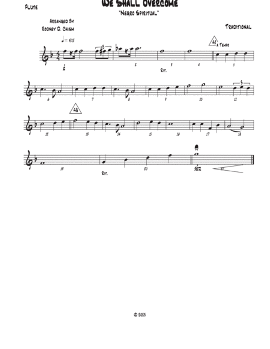 We Shall Overcome Woodwind Ensemble scores gallery preview page 3