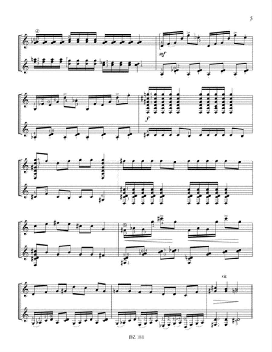Choral, variations et fugue sur « Sakura » Classical Guitar scores gallery preview page 5