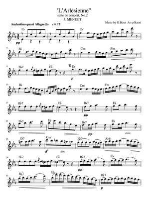 "Menuet" from L'Arlesienne Suite No. 2 (Key:E♭)