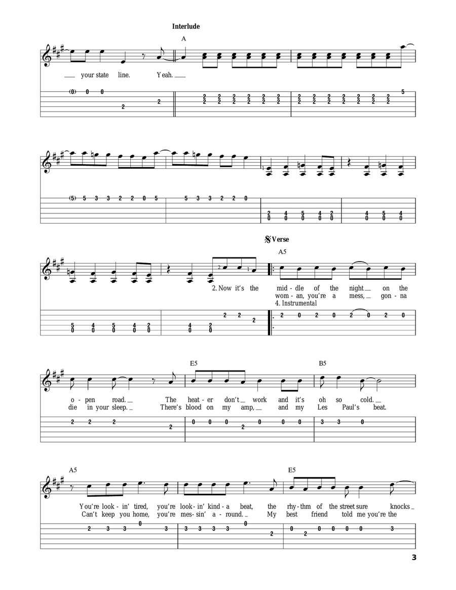 Once Bitten Twice Shy Acoustic Guitar scores gallery preview page 3