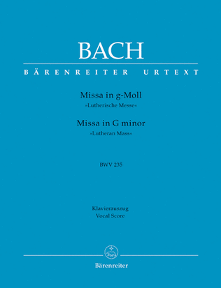 Book cover for Mass g minor, BWV 235 'Lutheran Mass 3'