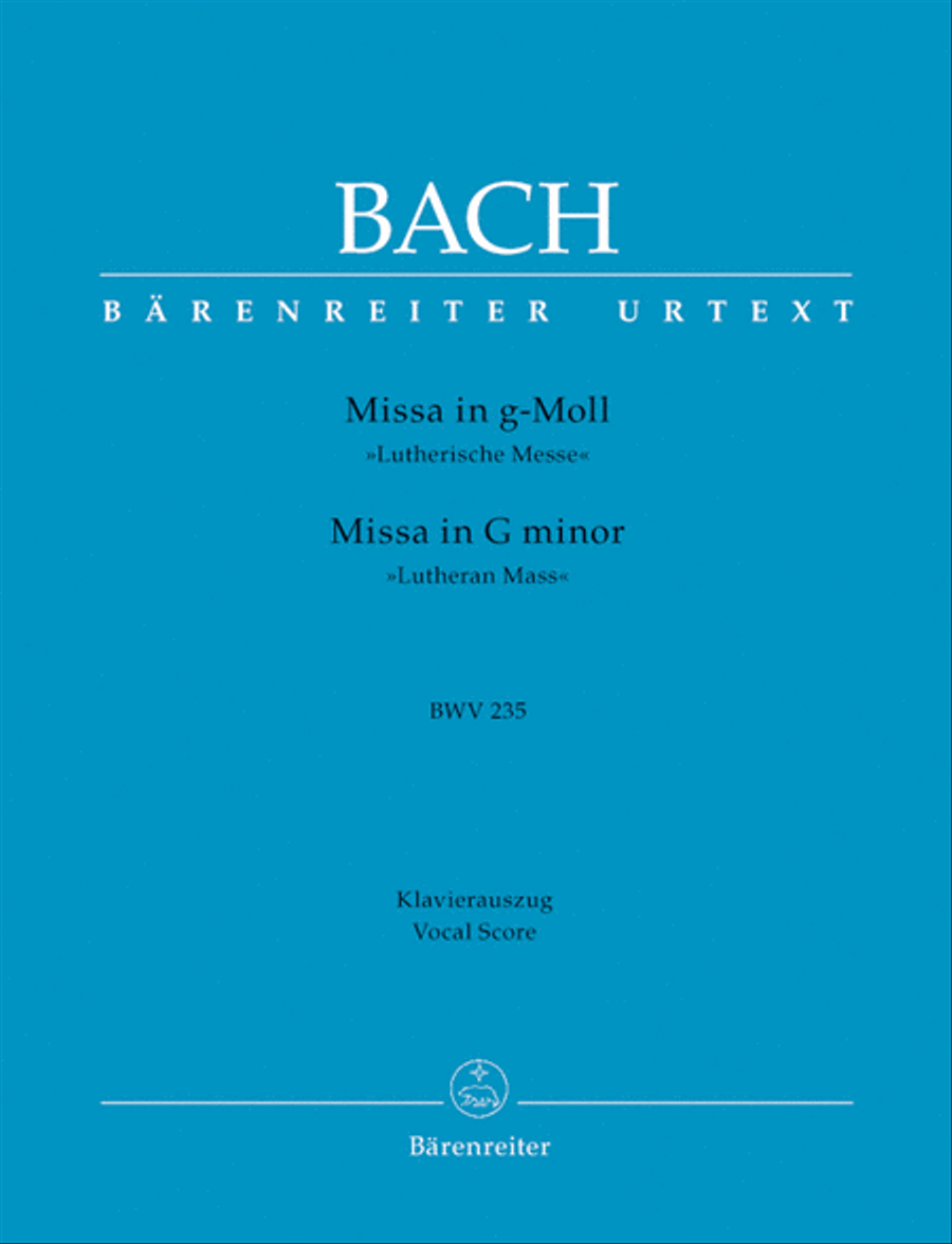 Book cover for Mass g minor, BWV 235 'Lutheran Mass 3'