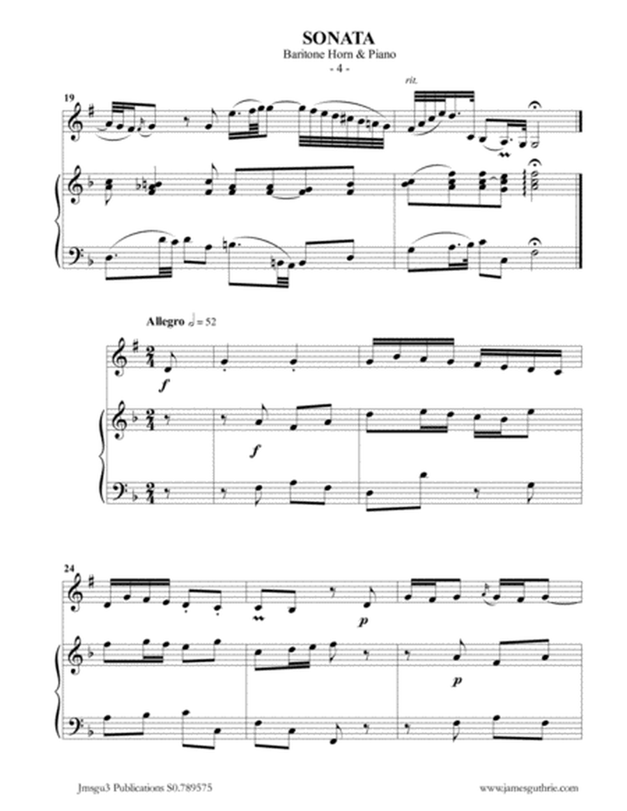 BACH: Sonata BWV 1035 for Baritone Horn & Piano image number null