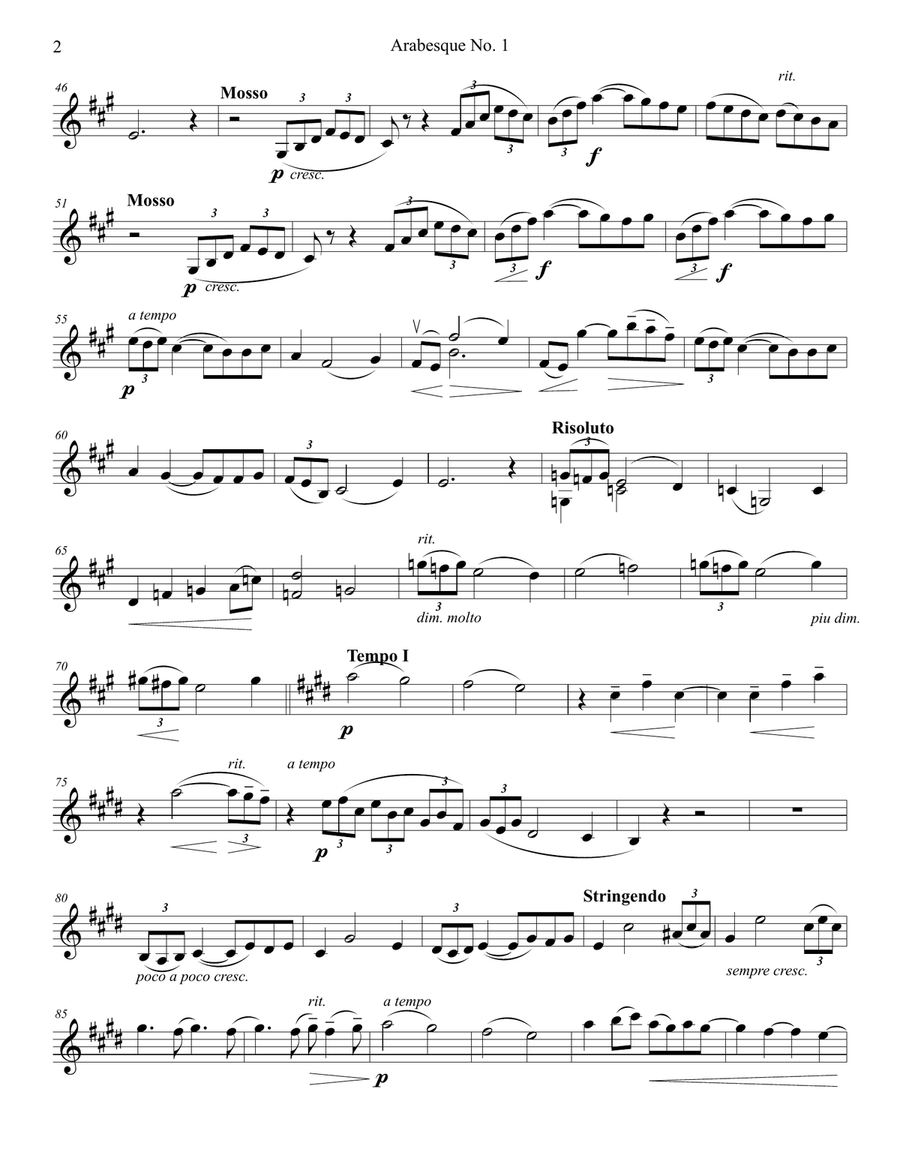 Arabesque No. 1 String Quartet scores gallery preview page 2