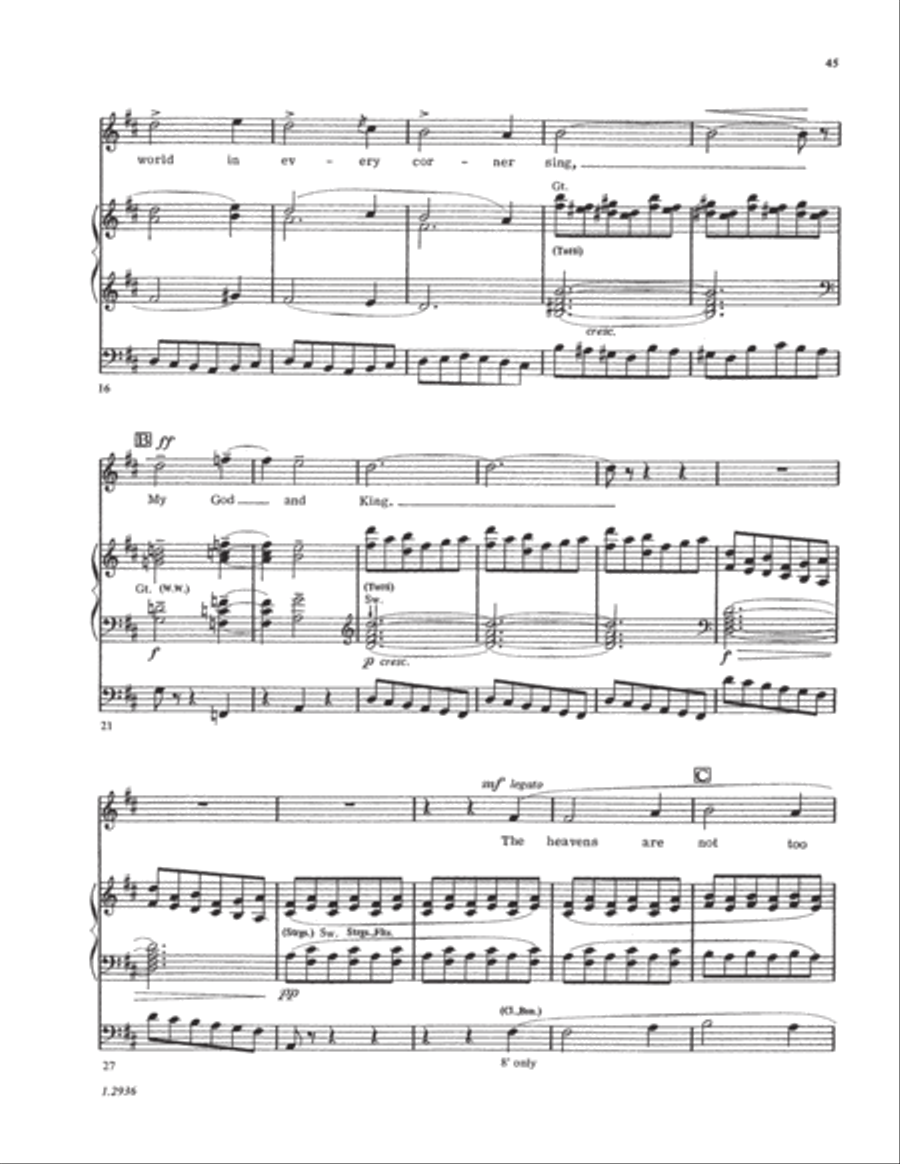 Five Mystical Songs Choir scores gallery preview page 25