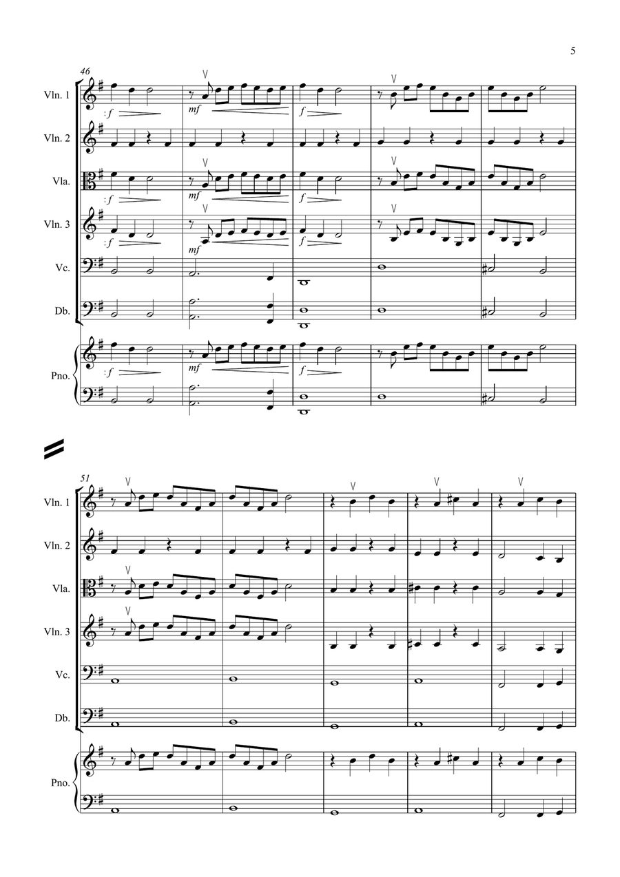 1812 Overture for String Orchestra String Quartet scores gallery preview page 5