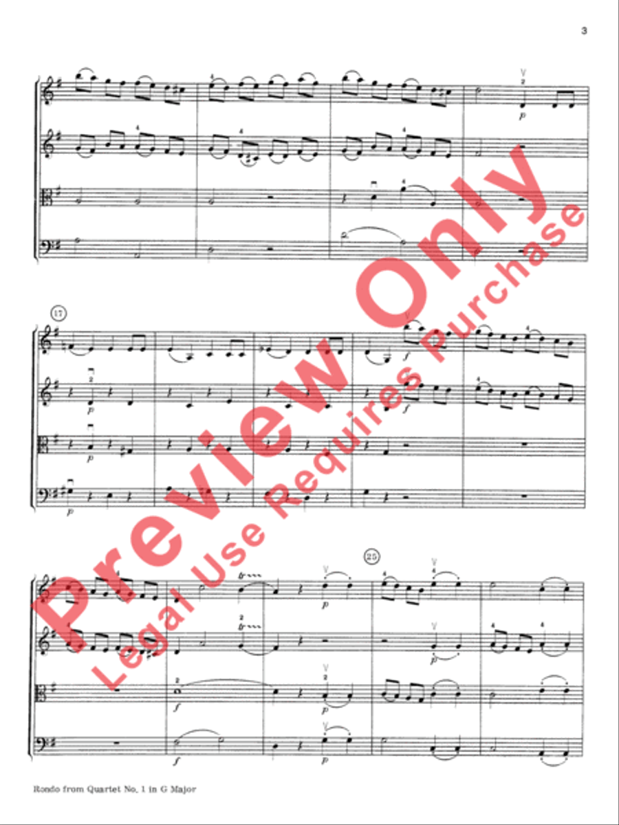 Mozart String Quartets String Quartet scores gallery preview page 4