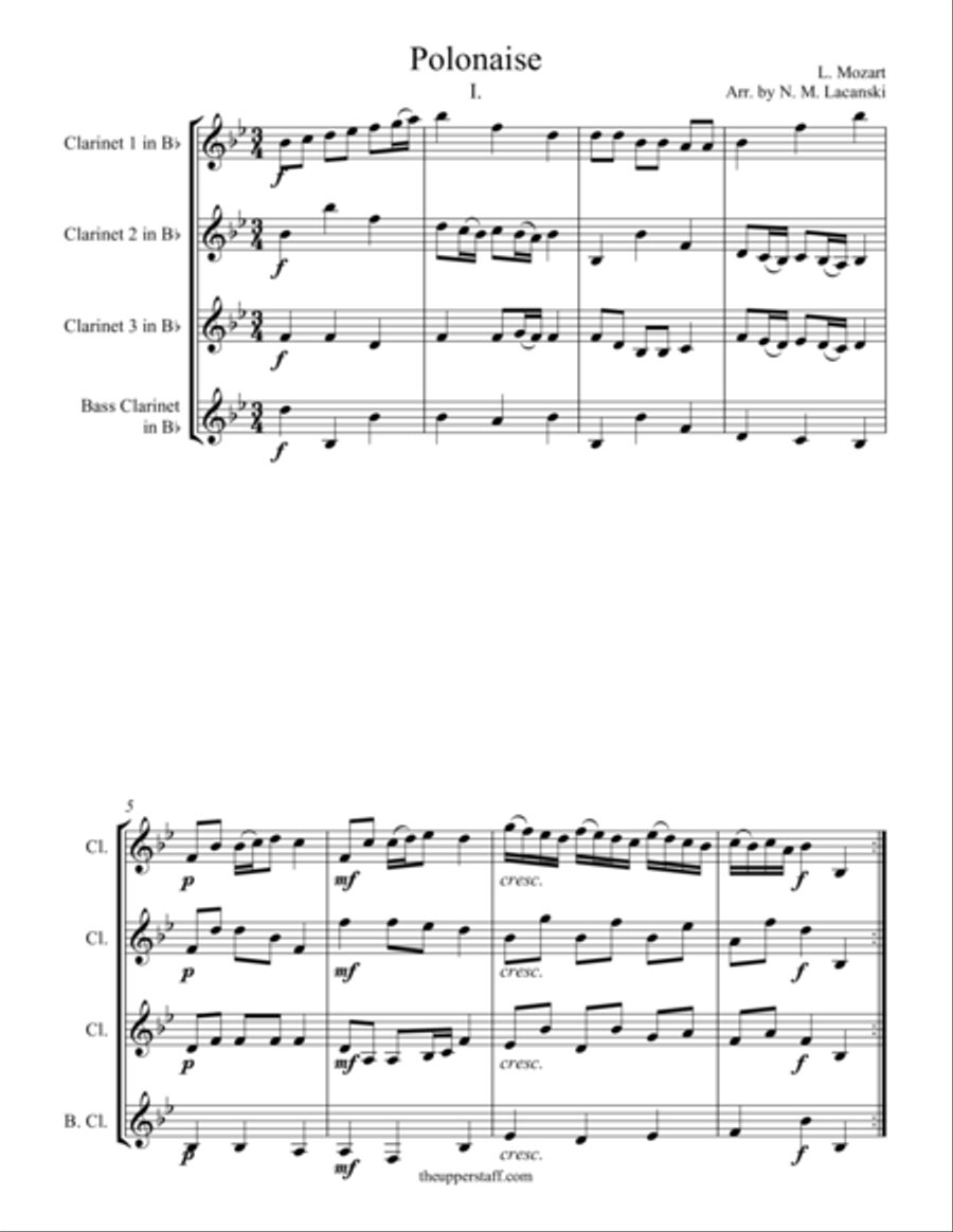 Polonaise Woodwind Quartet scores gallery preview page 1