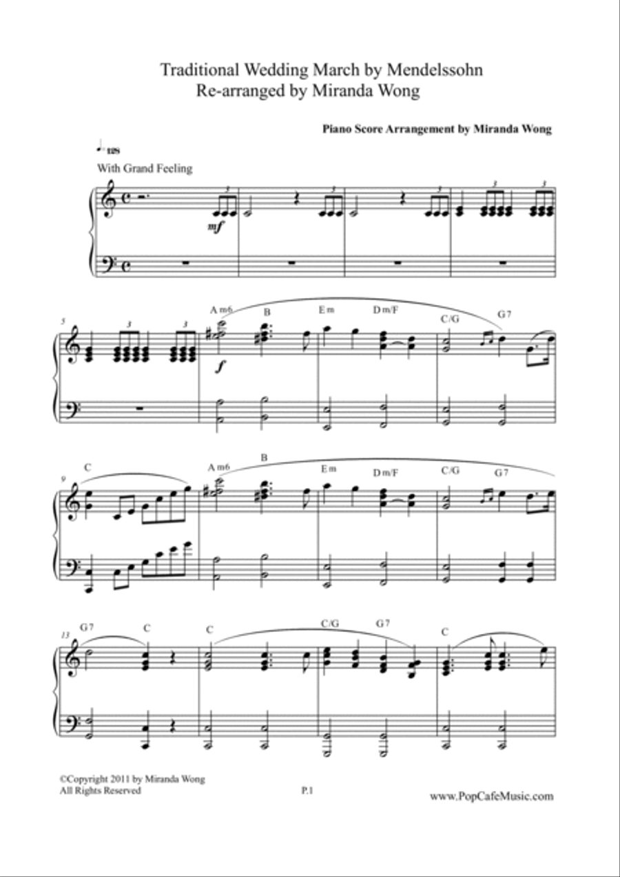 7 Romantic Wedding Tunes Collection by Miranda Wong Piano Solo scores gallery preview page 4