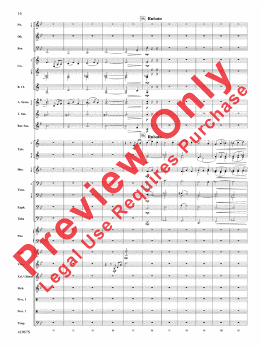 Seven Hills Overture Concert Band scores gallery preview page 17