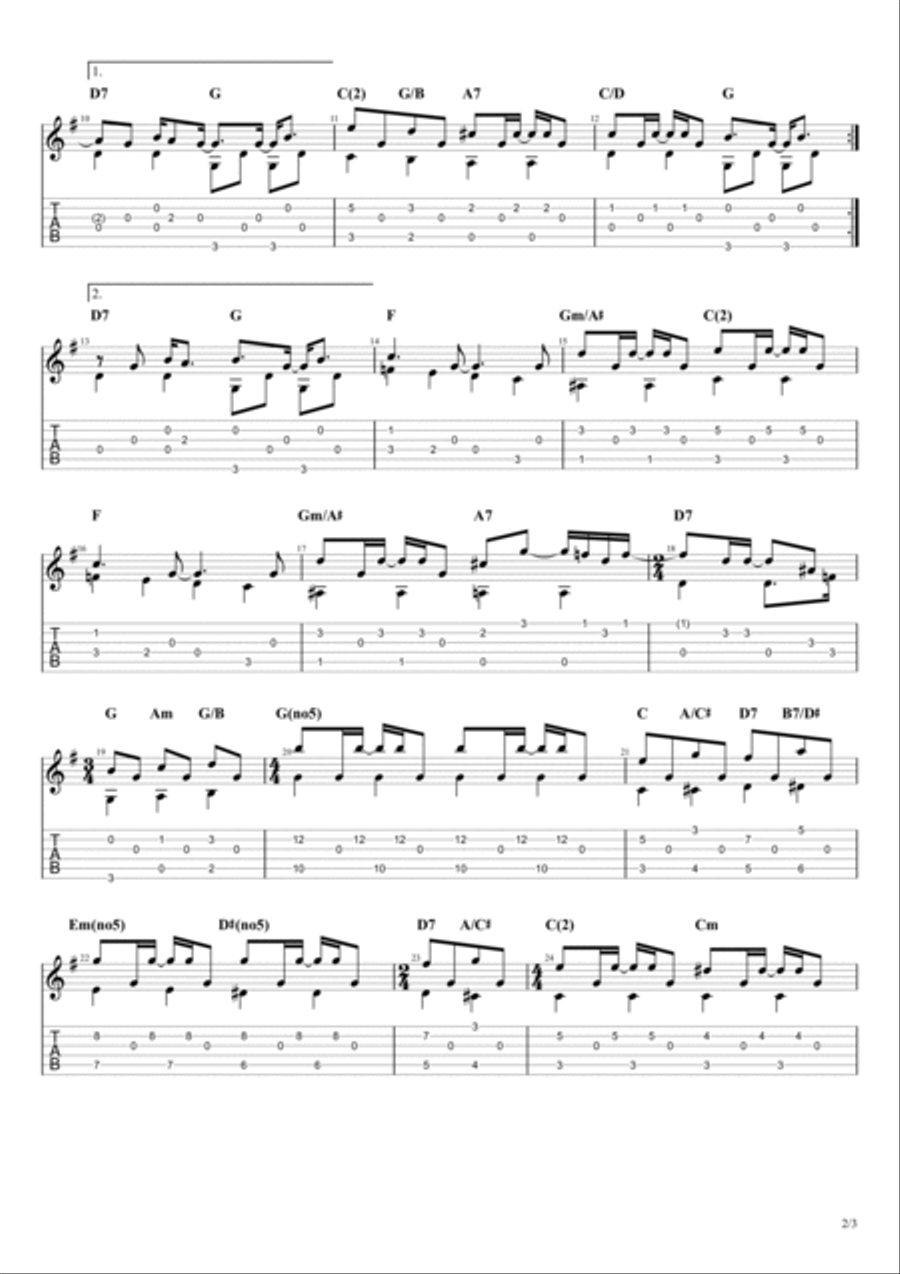 Blackbird Guitar Solo scores gallery preview page 2