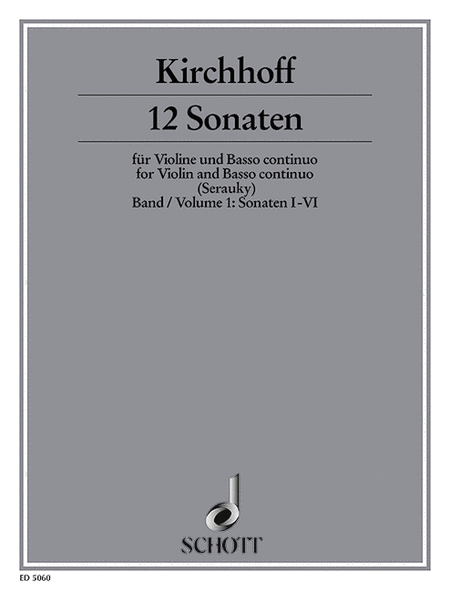 Kirchhoff 12 Sonatas Bk.1 Vln