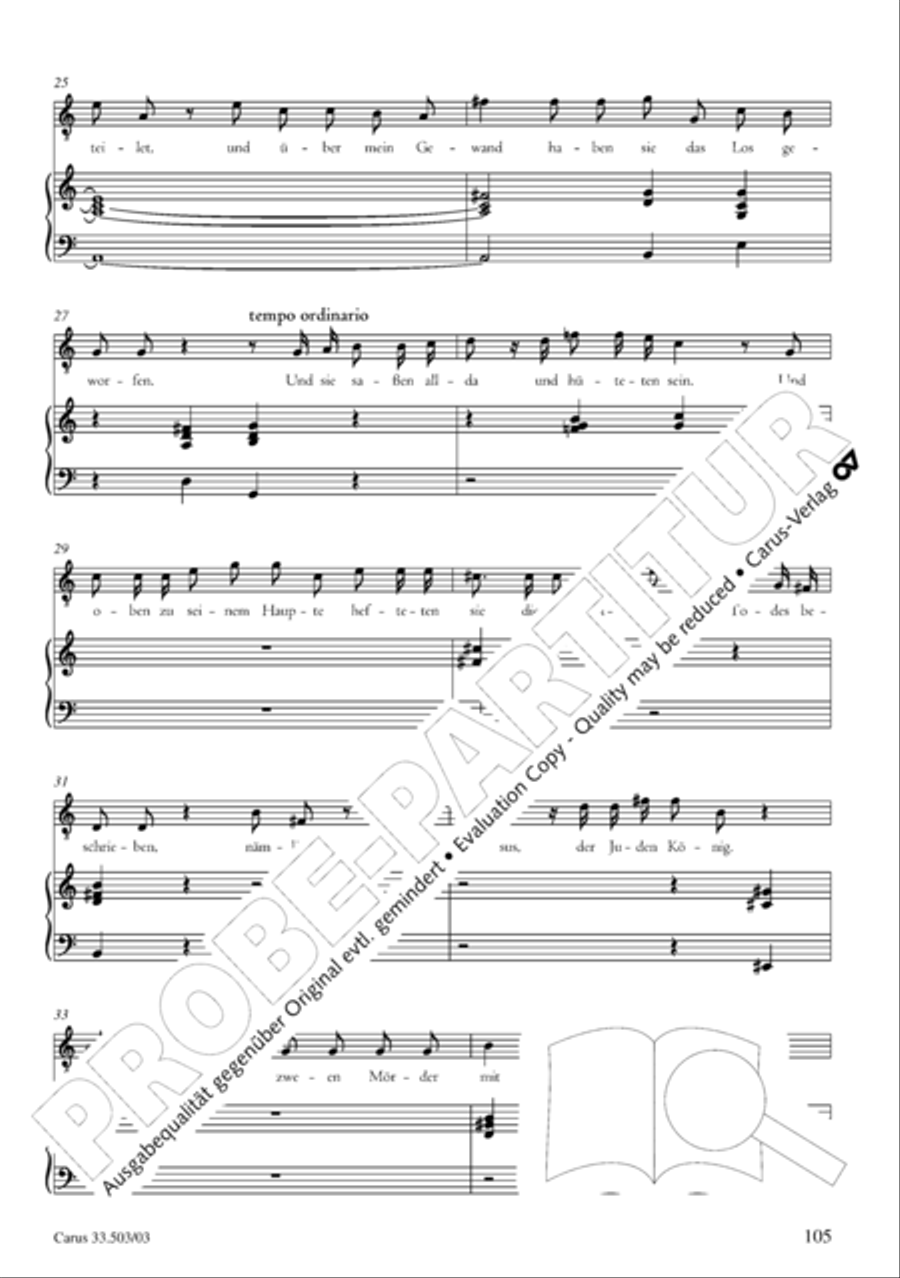 Passion according to St. Matthew (Passions-Musik nach dem Evangelisten Matthaus) SSATB scores gallery preview page 106