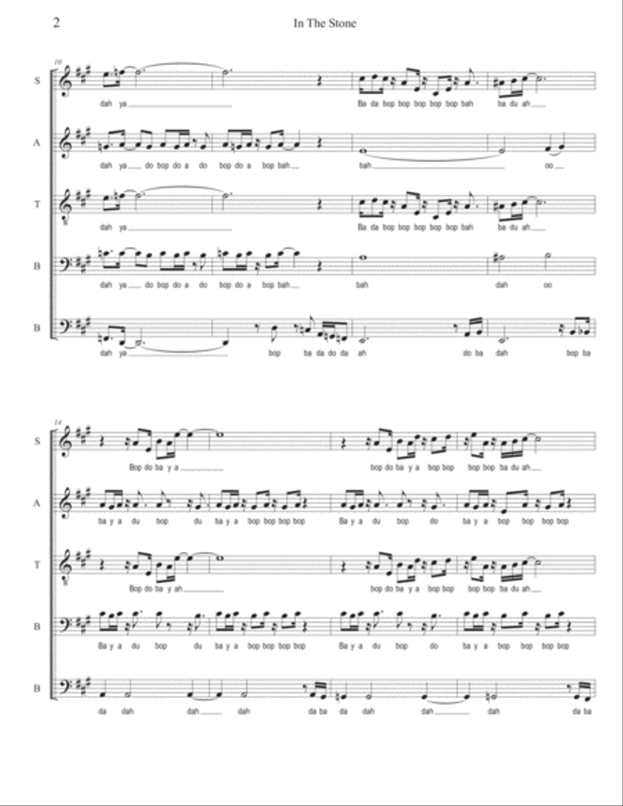 In The Stone In The Stone Divisi scores gallery preview page 2