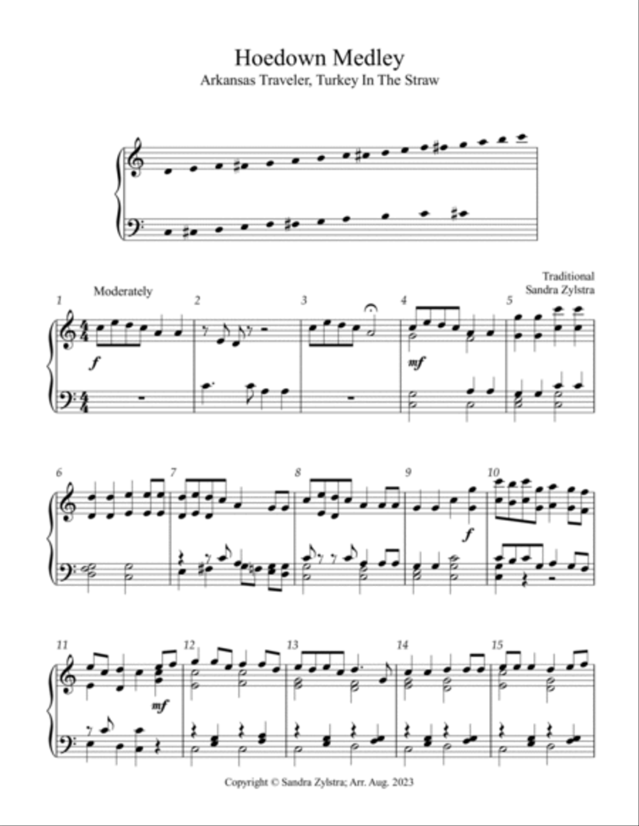 Hoedown Medley (3 octave handbells) 3-Octaves scores gallery preview page 2