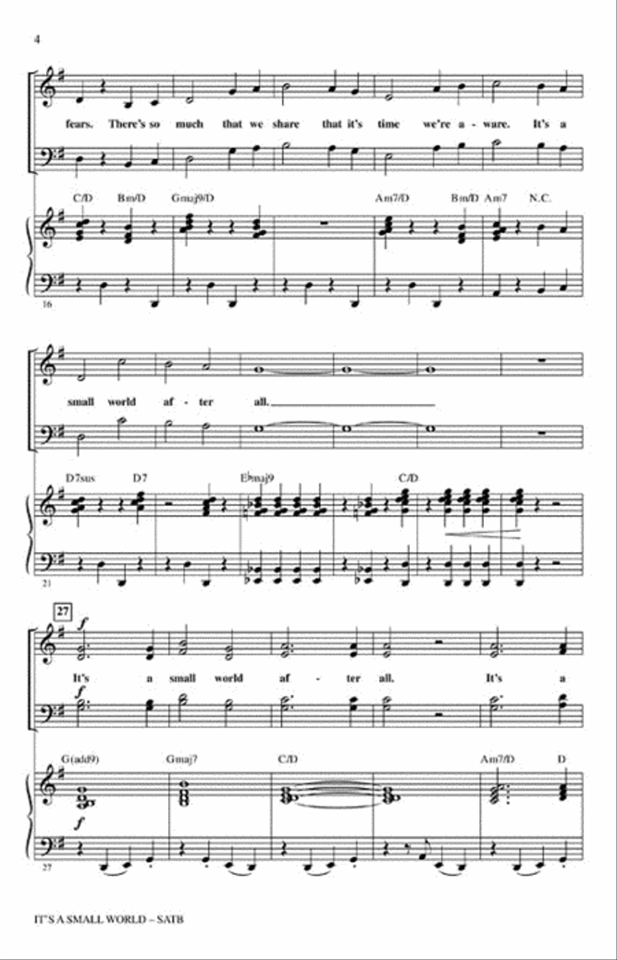 It's a Small World Choir scores gallery preview page 3