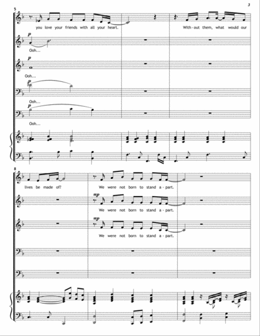 To Belong (Graduation Song) 4-Part scores gallery preview page 3