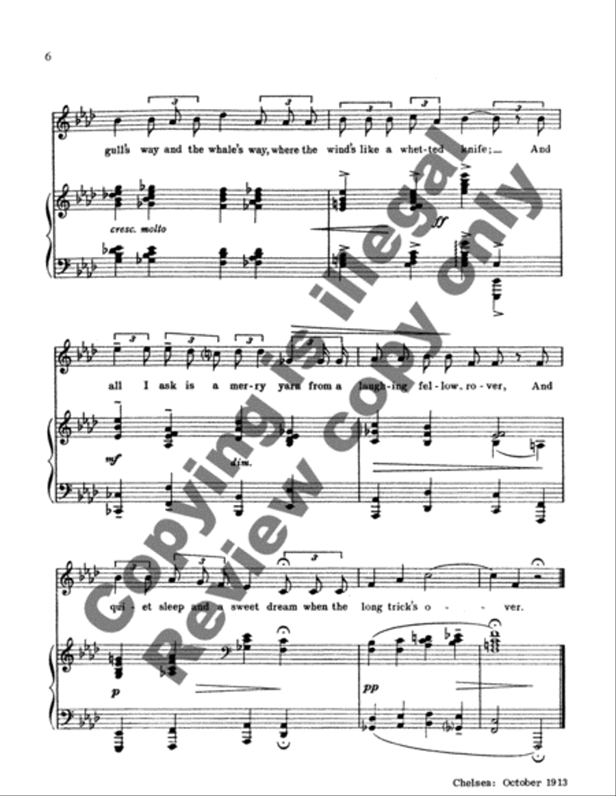 Sea Fever Sea Fever Medium Voice scores gallery preview page 6
