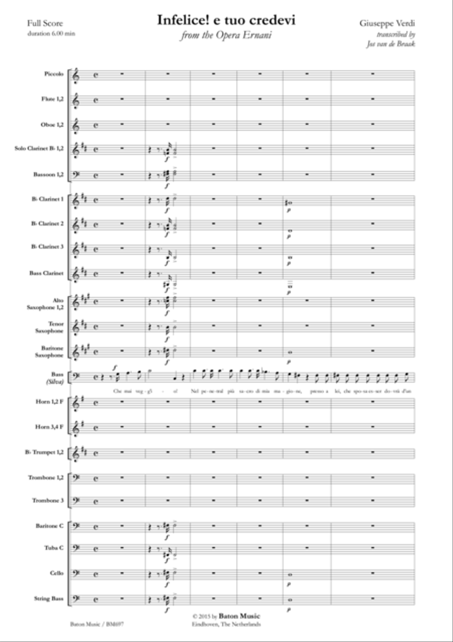 Infelice! e tuo crevedi Concert Band scores gallery preview page 2