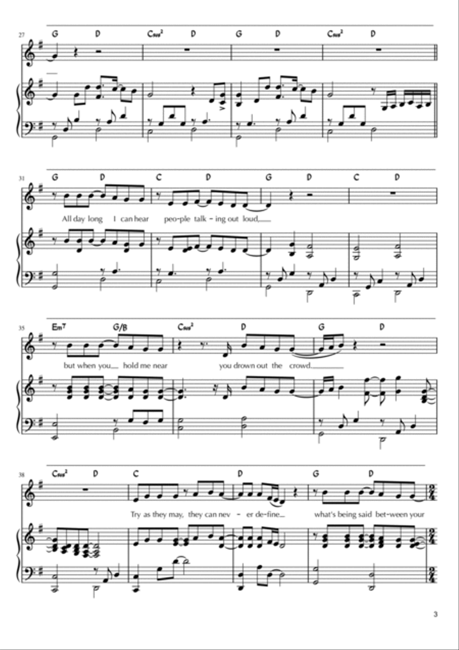 When You Say Nothing At All Piano, Vocal, Guitar scores gallery preview page 3