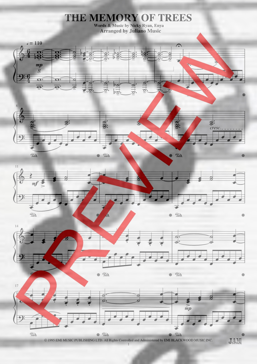 The Memory Of Trees Easy Piano scores gallery preview page 2