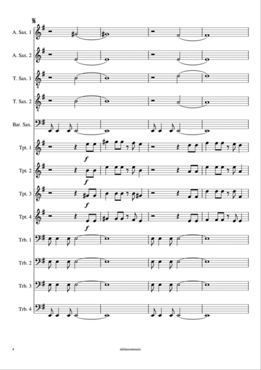 Tom Sawyer Tom Sawyer Jazz Ensemble scores gallery preview page 4