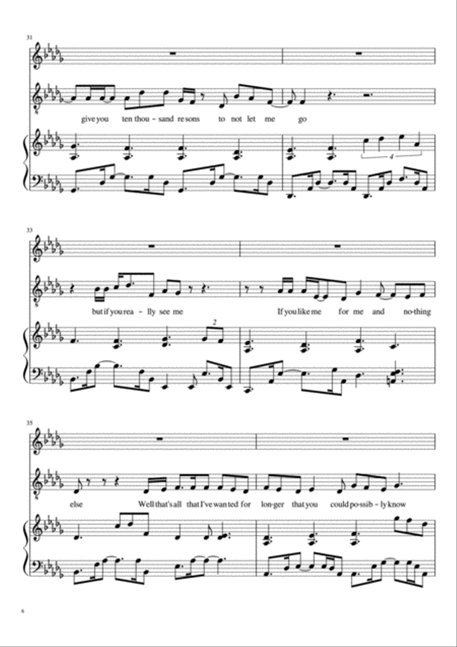 Only Us Piano scores gallery preview page 6