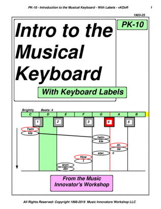 PK-10 - Intro to the Musical Keyboard - With Keyboard Labels