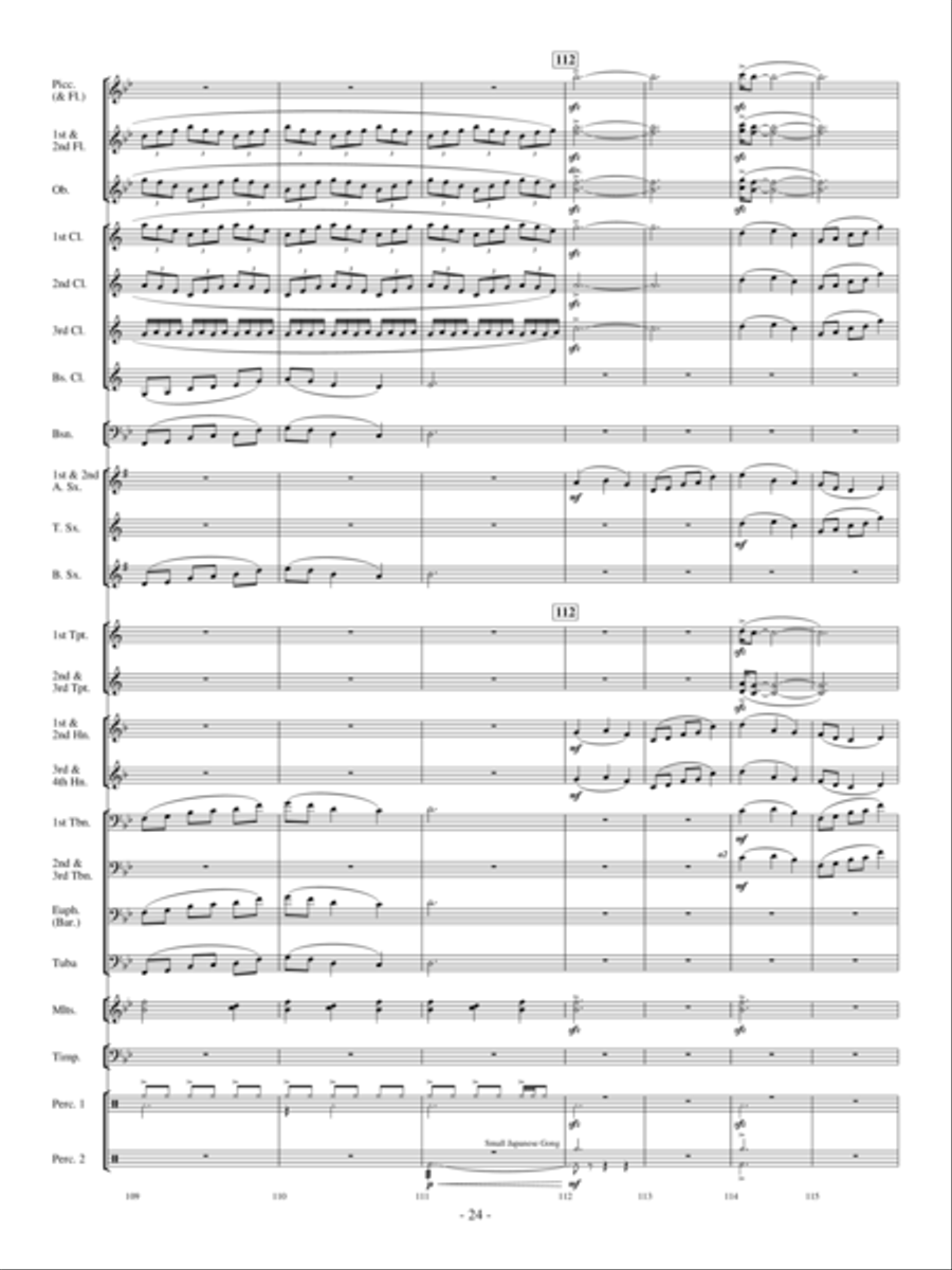 Sensei's Ride On The Cherry Blossom Express Concert Band scores gallery preview page 23