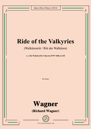 Book cover for R. Wagner-Ride of the Valkyries,Act III