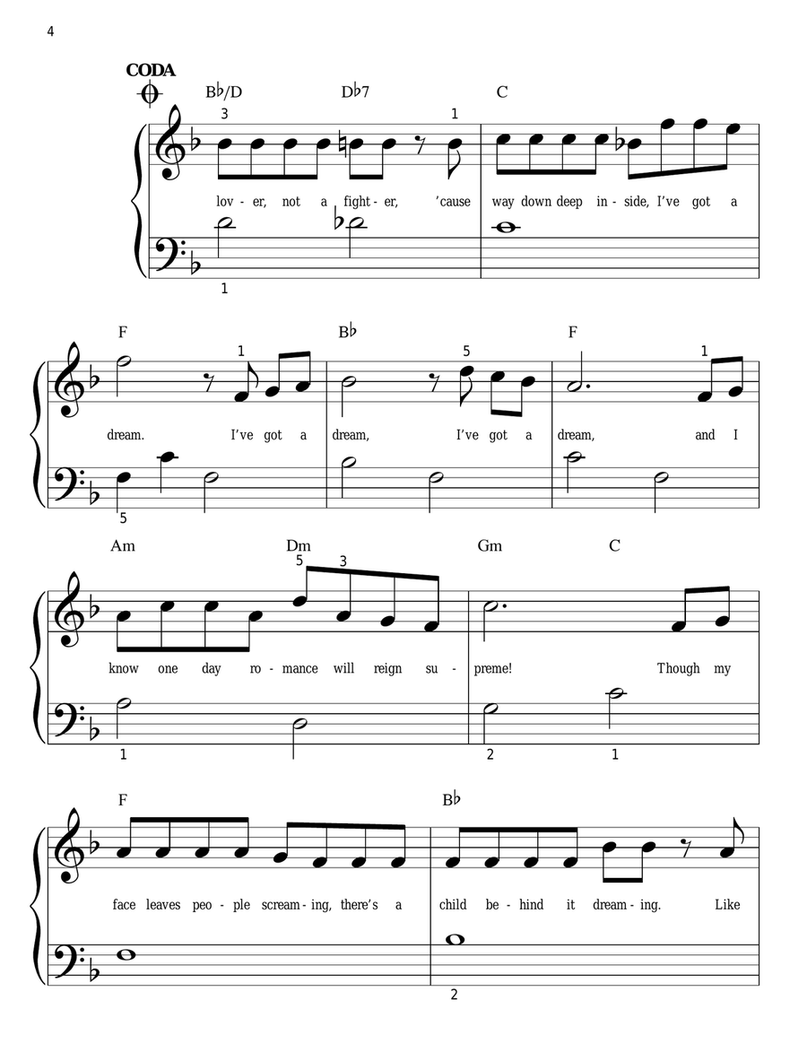 I've Got A Dream (from Tangled) Easy Piano scores gallery preview page 4