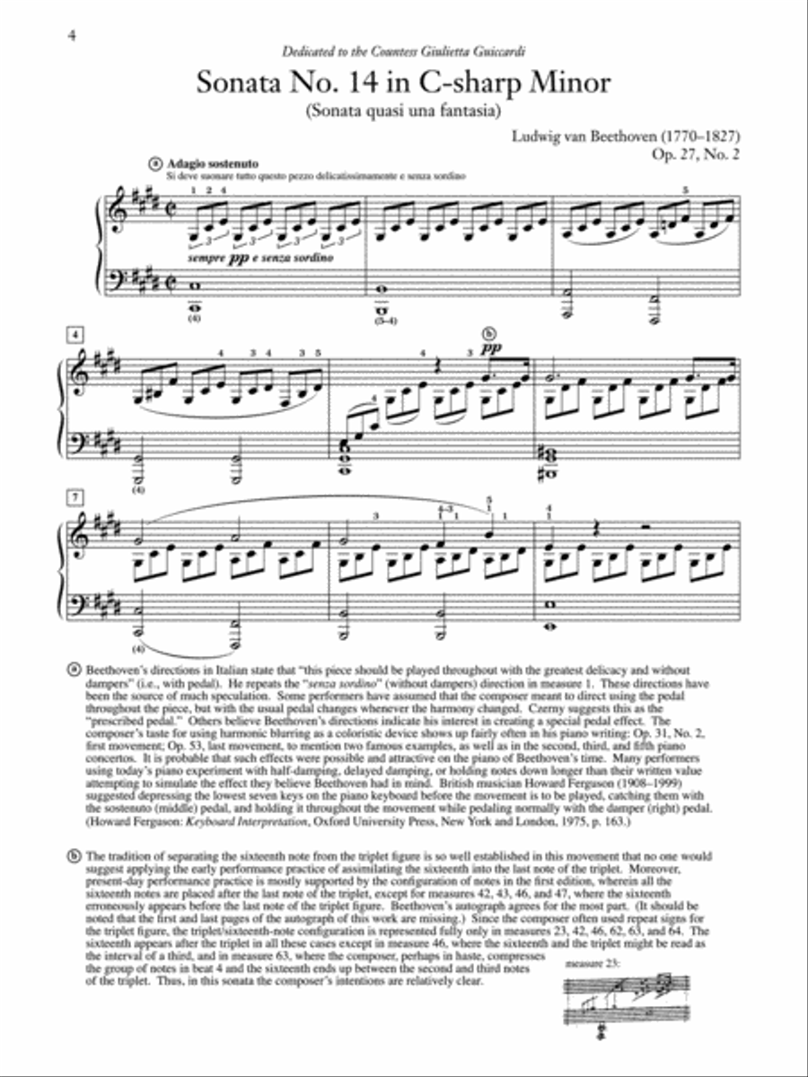 Sonata No. 14 in C-sharp Minor, Op. 27, No. 2 Small Ensemble scores gallery preview page 2