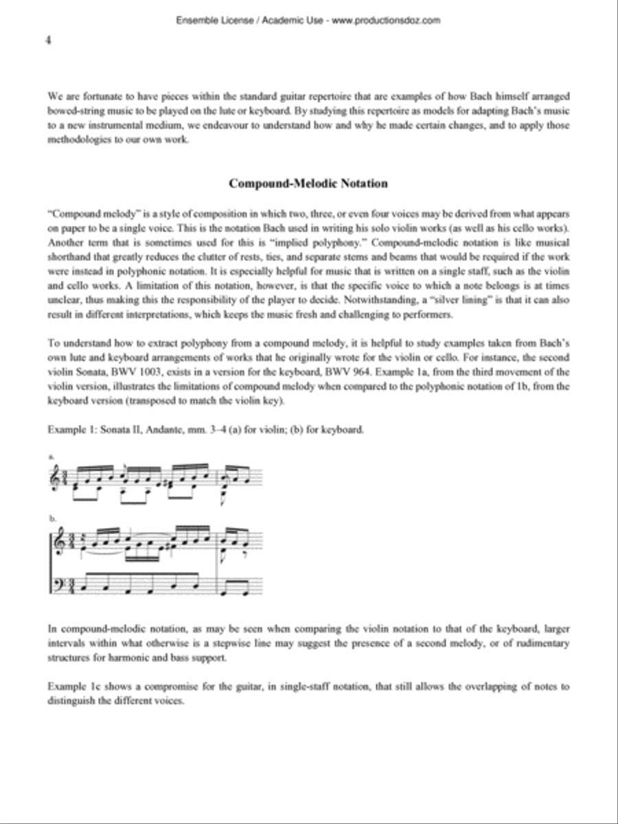 Violin Partita I, BWV 1002 Violin scores gallery preview page 4
