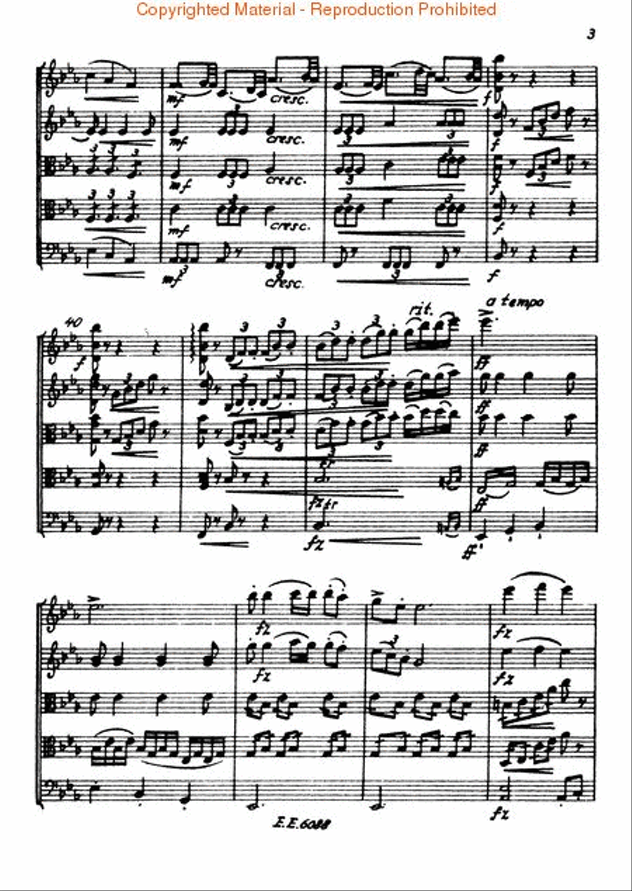String Quintet in E-flat Major, Op. 97 String Quintet scores gallery preview page 3