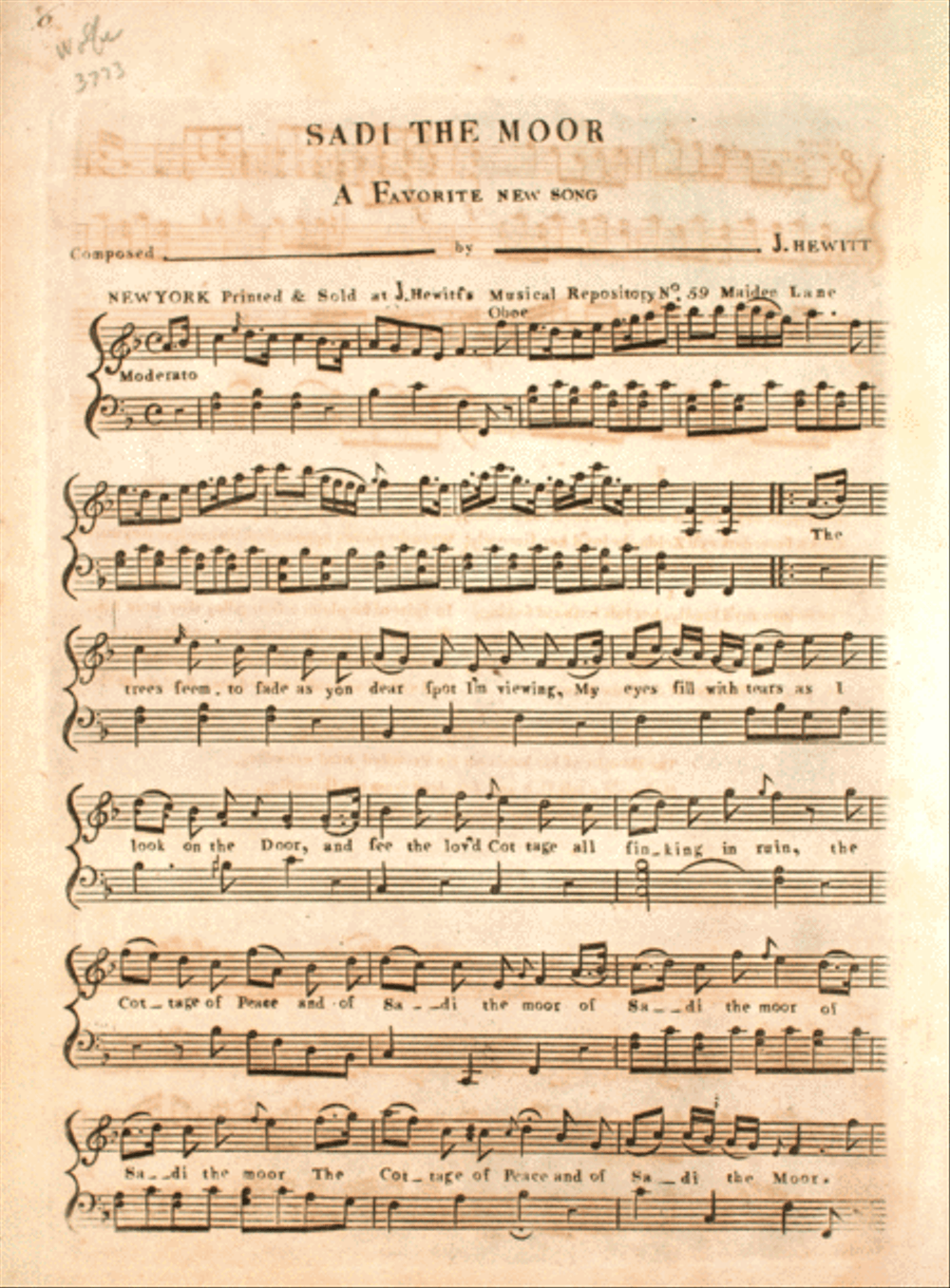 Sadi the Moore. A Favorite New Song Flute scores gallery preview page 1