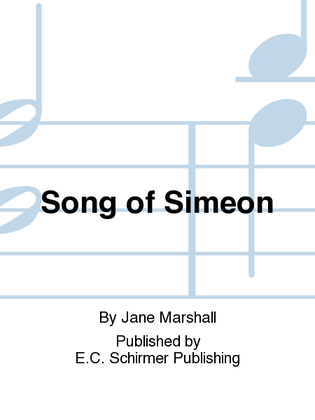 Book cover for Song of Simeon (Nunc dimittis)
