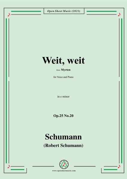 R. Schumann-Weit,weit,Op.25 No.20,from Myrten,in c minor image number null