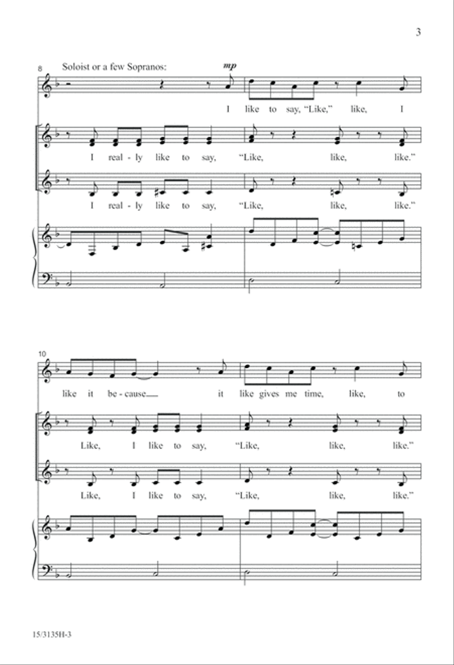 Like, I Like to Say Like Like, I Like to Say Like SSA scores gallery preview page 4