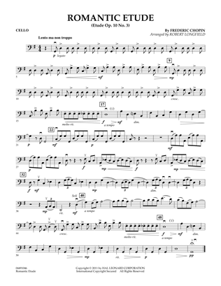Romantic Etude (Op. 10, No. 3) - Cello