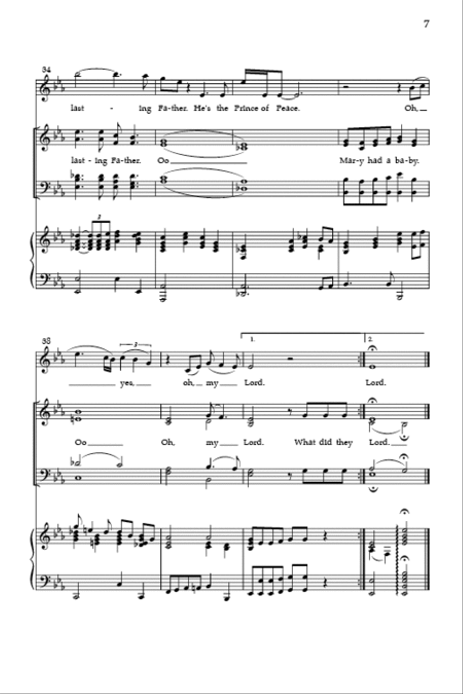Mary Had a Baby 4-Part scores gallery preview page 7