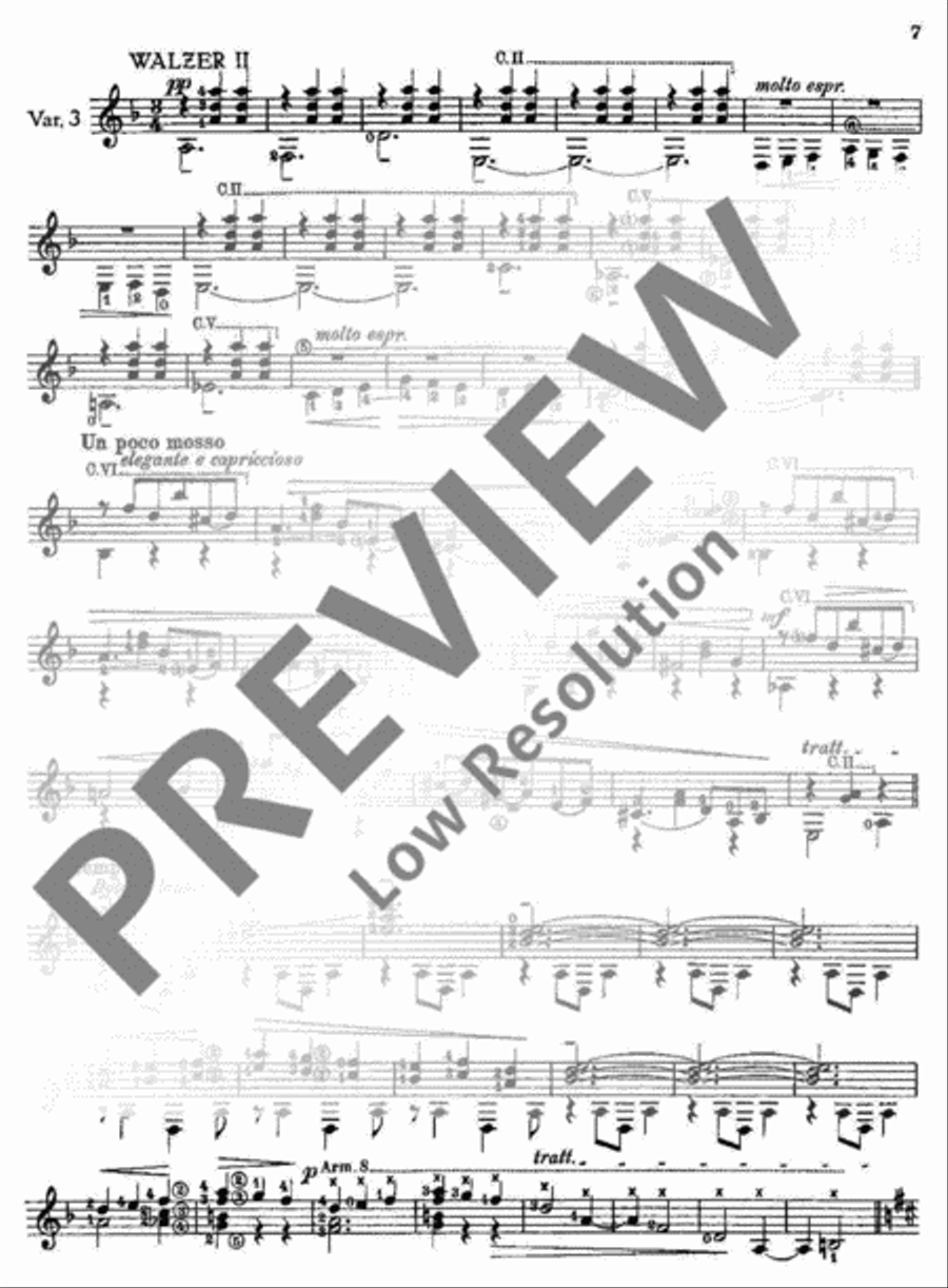 Variations à travers les siècles Classical Guitar scores gallery preview page 7