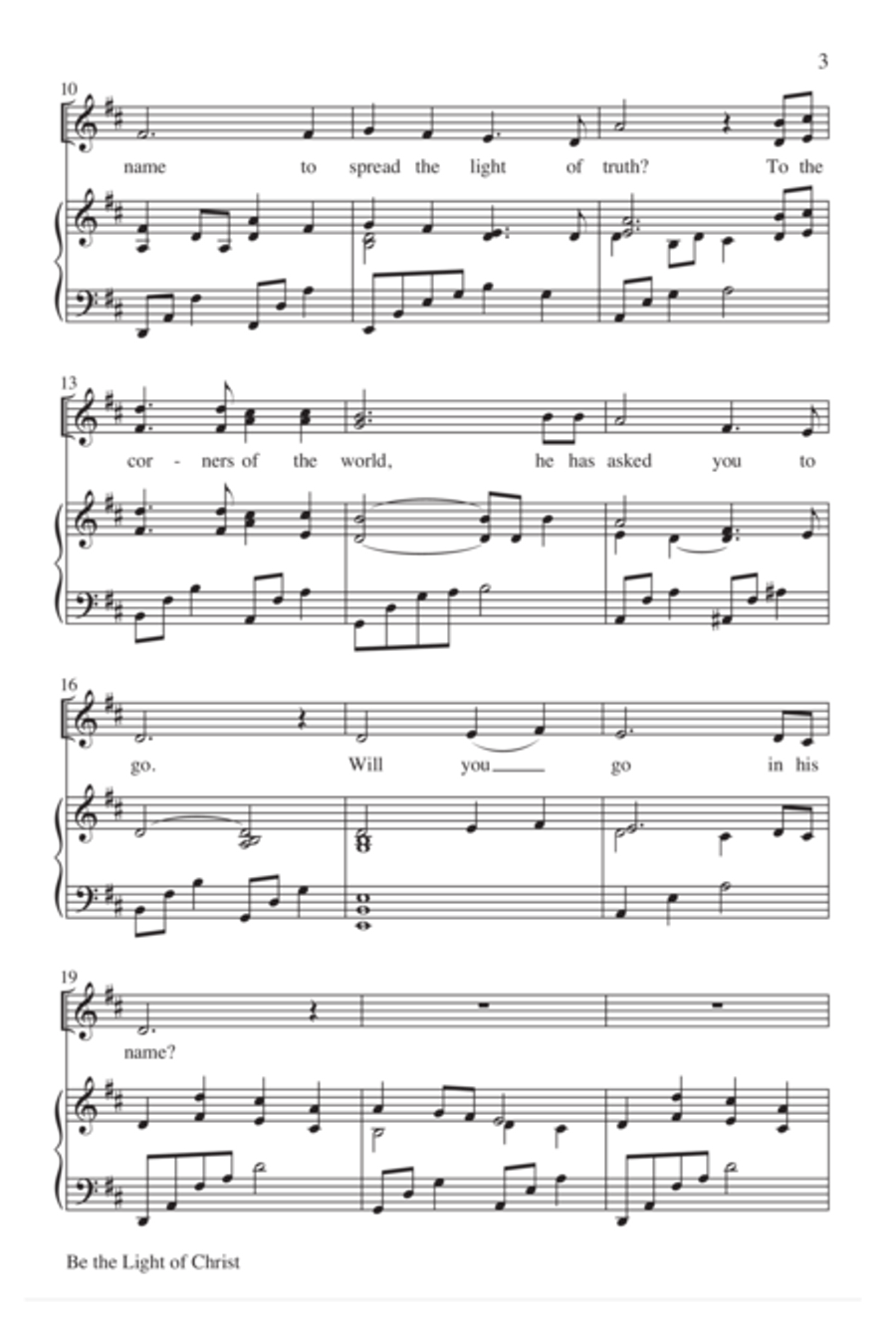 Be the Light of Christ Be the Light of Christ 4-Part scores gallery preview page 3